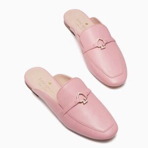 Kate Spade pink leather mules